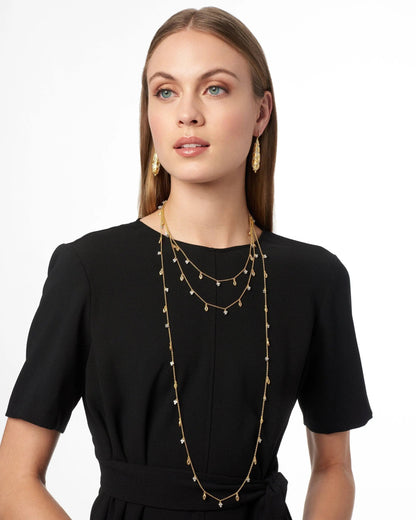  Fleur Bloom Textured Drop Earrings FR Vault EARRING