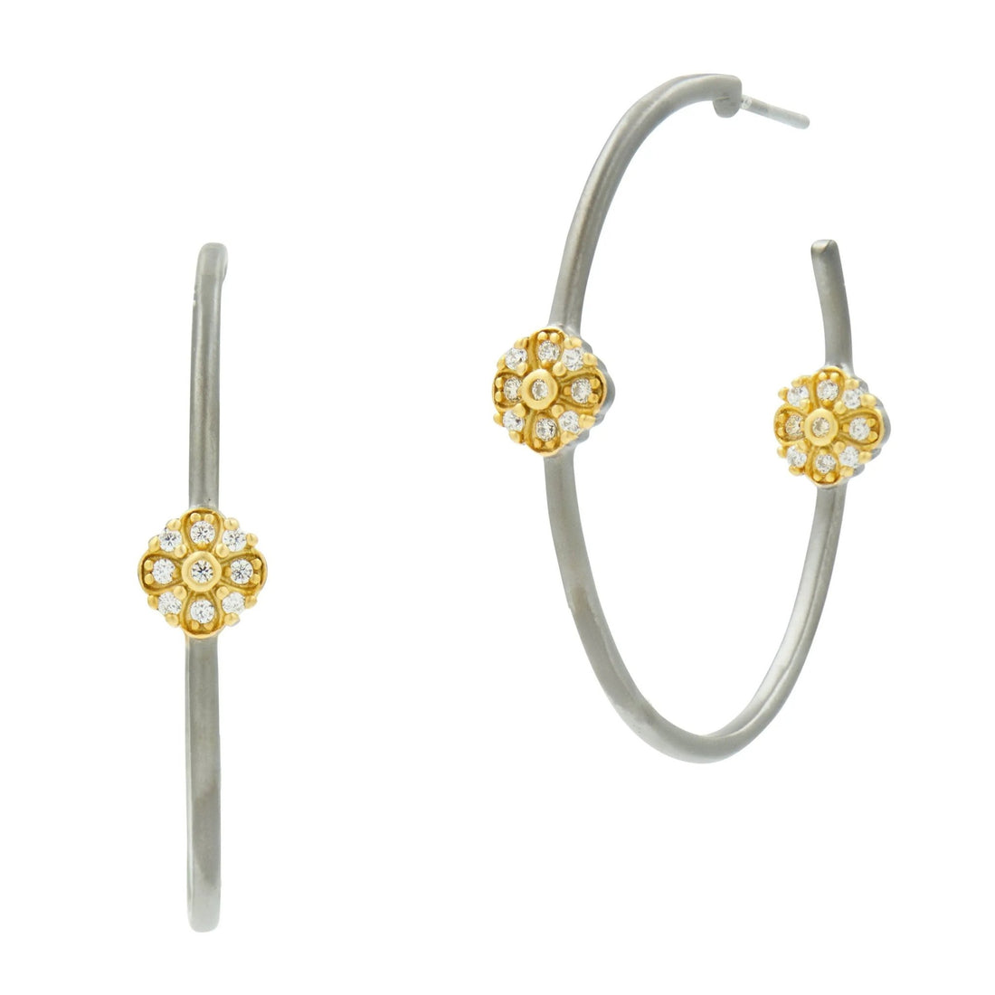 Flower Station Hoop Earrings - FREIDA ROTHMAN