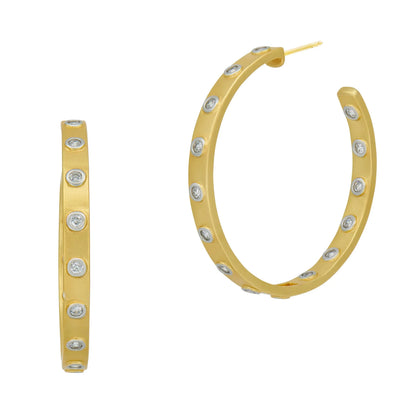  Glistening Stud Hoop FREIDA ROTHMAN EARRING