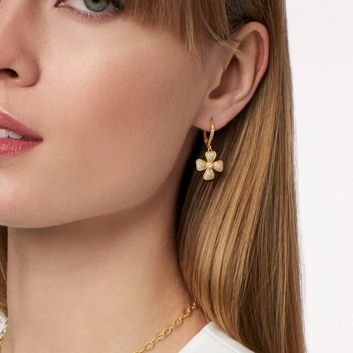  Harmony Pavé Flower Lever Back Earring Harmony EARRING