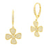 14KGoldonSterlingSilver Harmony Pavé Flower Lever Back Earring Harmony EARRING