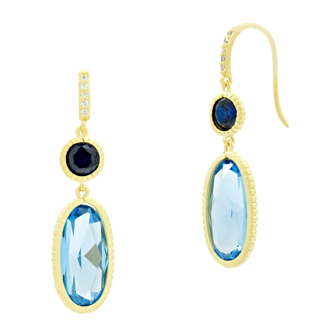 Imperial Blue Drop Earrings - FREIDA ROTHMAN
