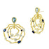 Wavy Earrings in Gold - Imperial Blue Collection