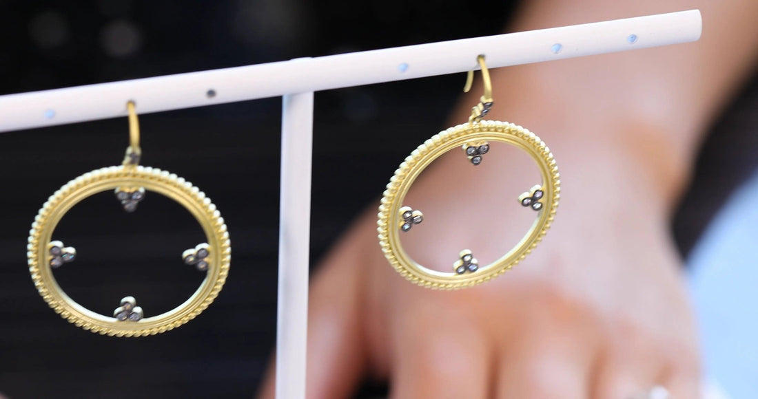 Imperial Open Hoop 3 - Point Earrings - FREIDA ROTHMAN