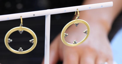 Imperial Open Hoop 3 - Point Earrings - FREIDA ROTHMAN