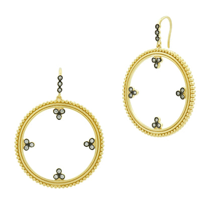Imperial Open Hoop 3 - Point Earrings - FREIDA ROTHMAN