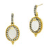 Imperial Oval Mother of Pearl Mini Drop Earrings - FREIDA ROTHMAN
