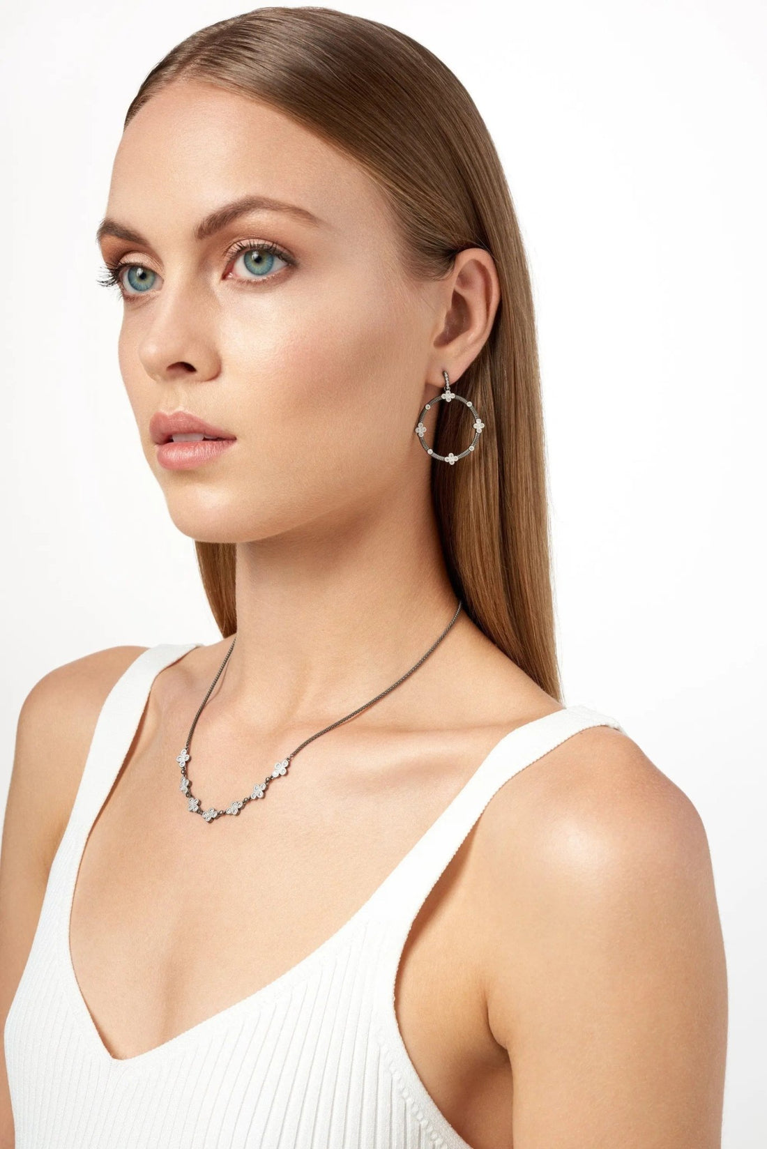 Industrial Finish 4 Point Open Hoop Drops - FREIDA ROTHMAN