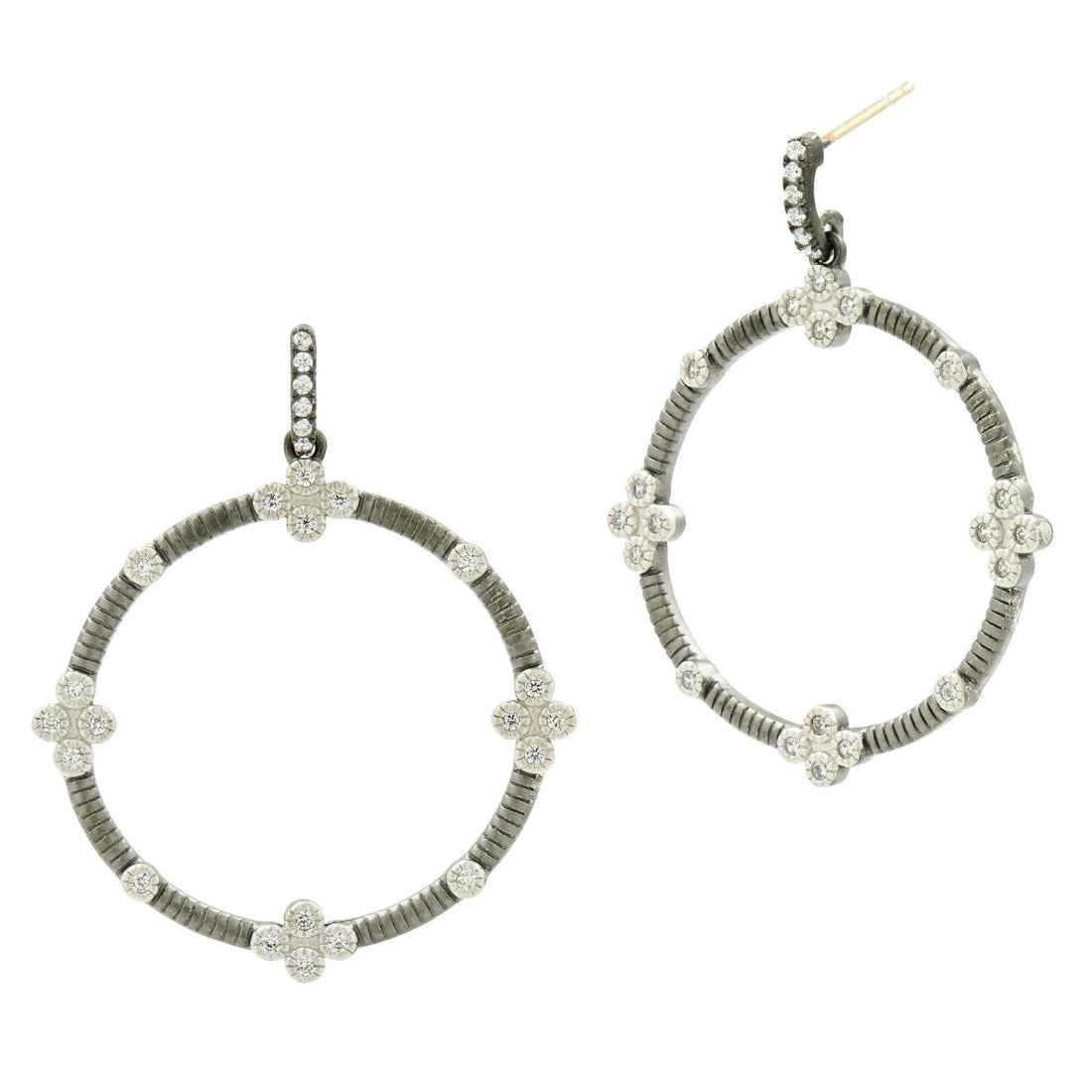 Industrial Finish 4 Point Open Hoop Drops - FREIDA ROTHMAN