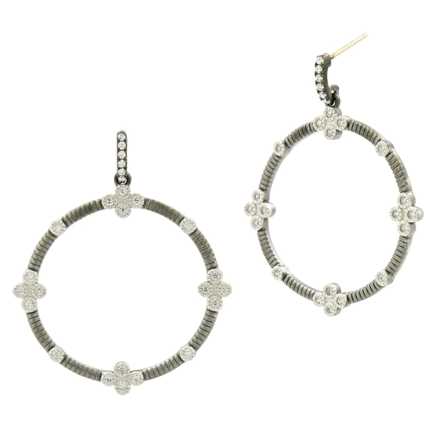 Industrial Finish 4 Point Open Hoop Drops - FREIDA ROTHMAN