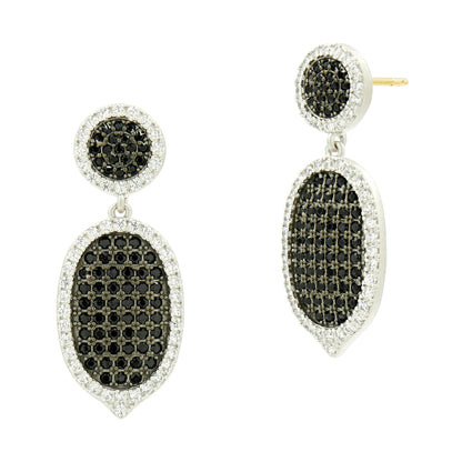 Industrial Finish Pavé Short Drop Earring - FREIDA ROTHMAN