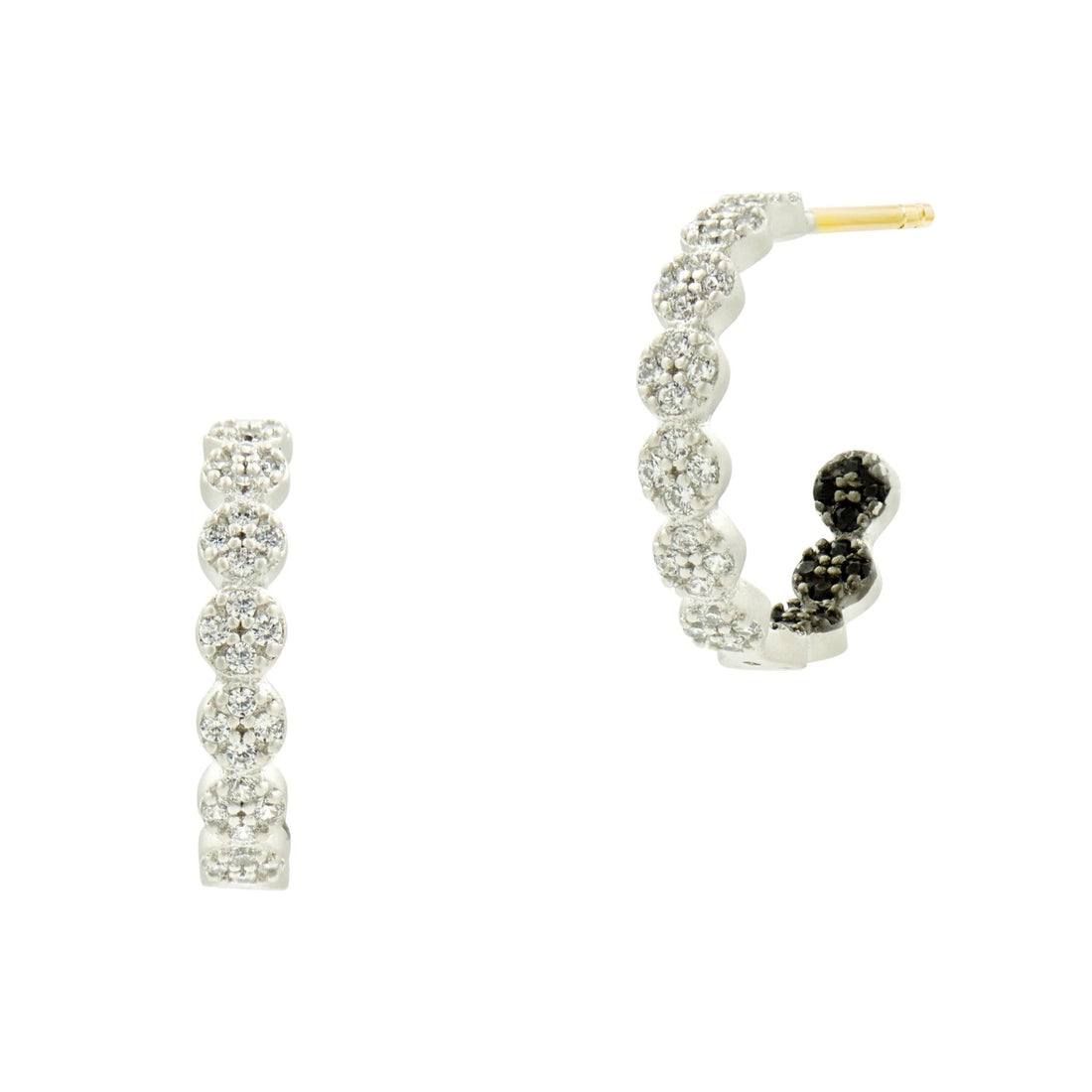 MatteFinish Industrial Finish Pavé Small Hoop Earring Industrial Finish EARRING
