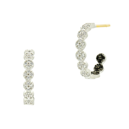Industrial Finish Pavé Small Hoop Earring - FREIDA ROTHMAN