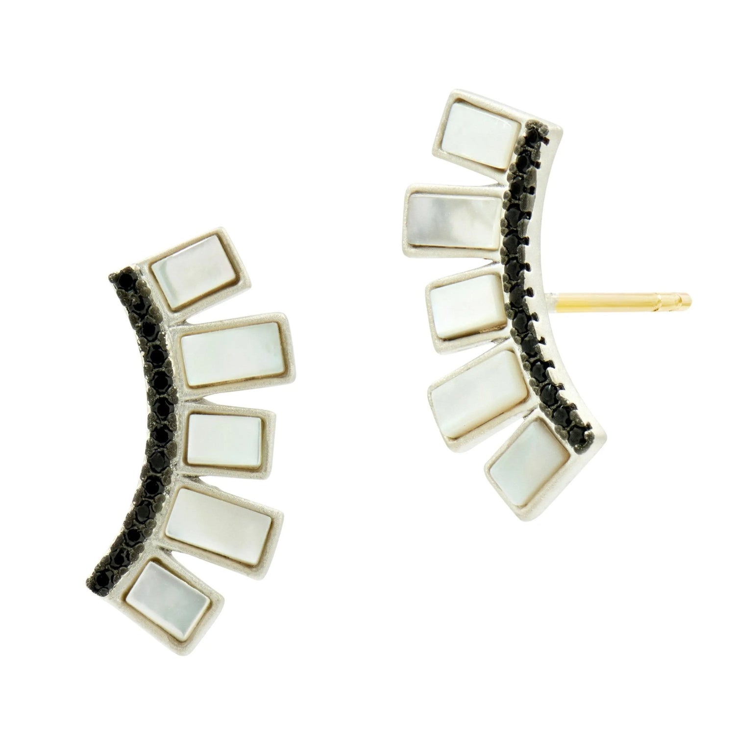 Industrial Finish Starburst Ear Climber - FREIDA ROTHMAN