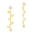 14KGoldandPlatinumonSterlingSilver Linear Drops FR Vault EARRING