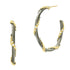 MatteGoldBlack Midnight Pavé Roped Hoop Earring Midnight EARRING