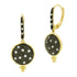 GoldBlack Pavé Disc Lever Back Earring Signature EARRING