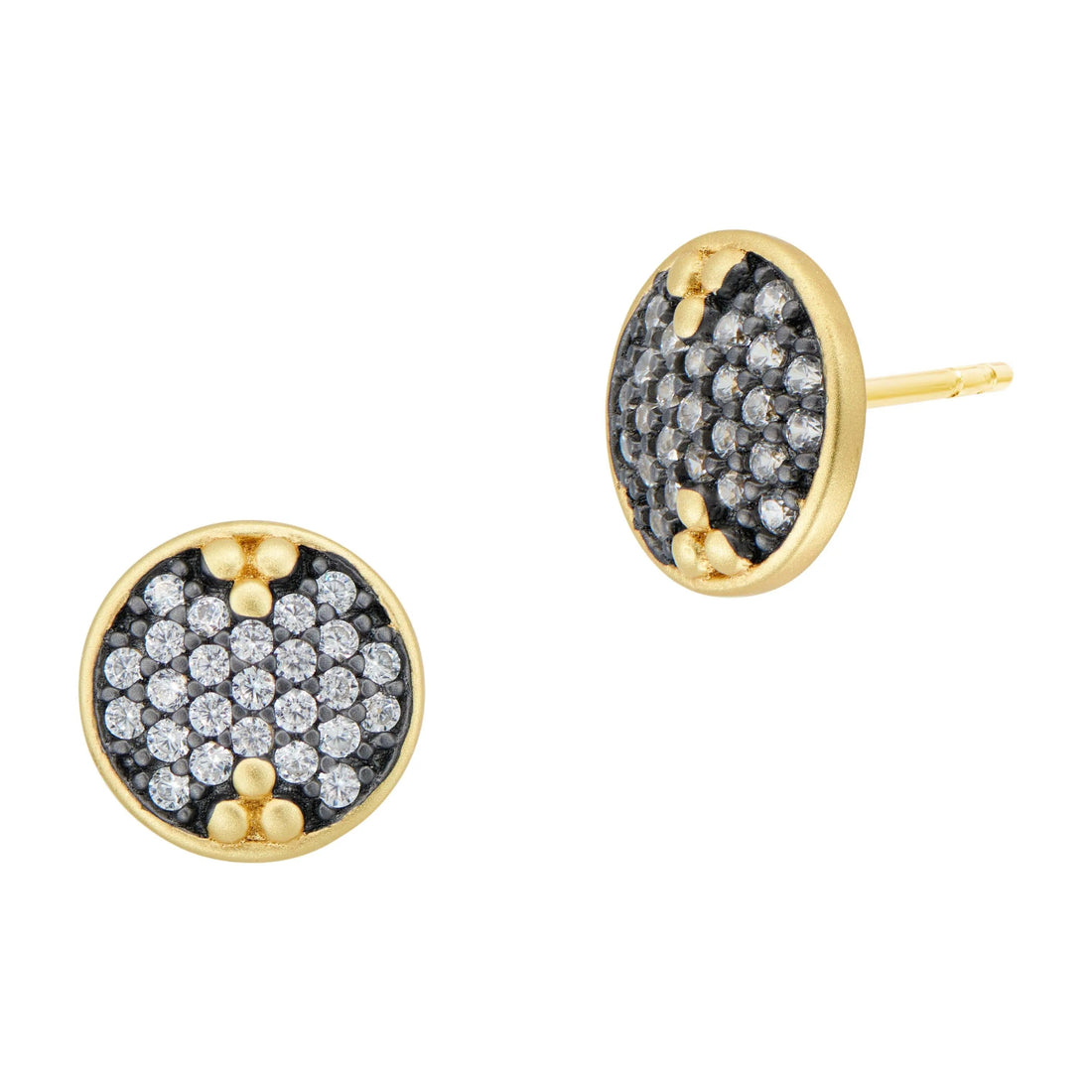BlackGold Pavé Disc Stud Earring Signature EARRING