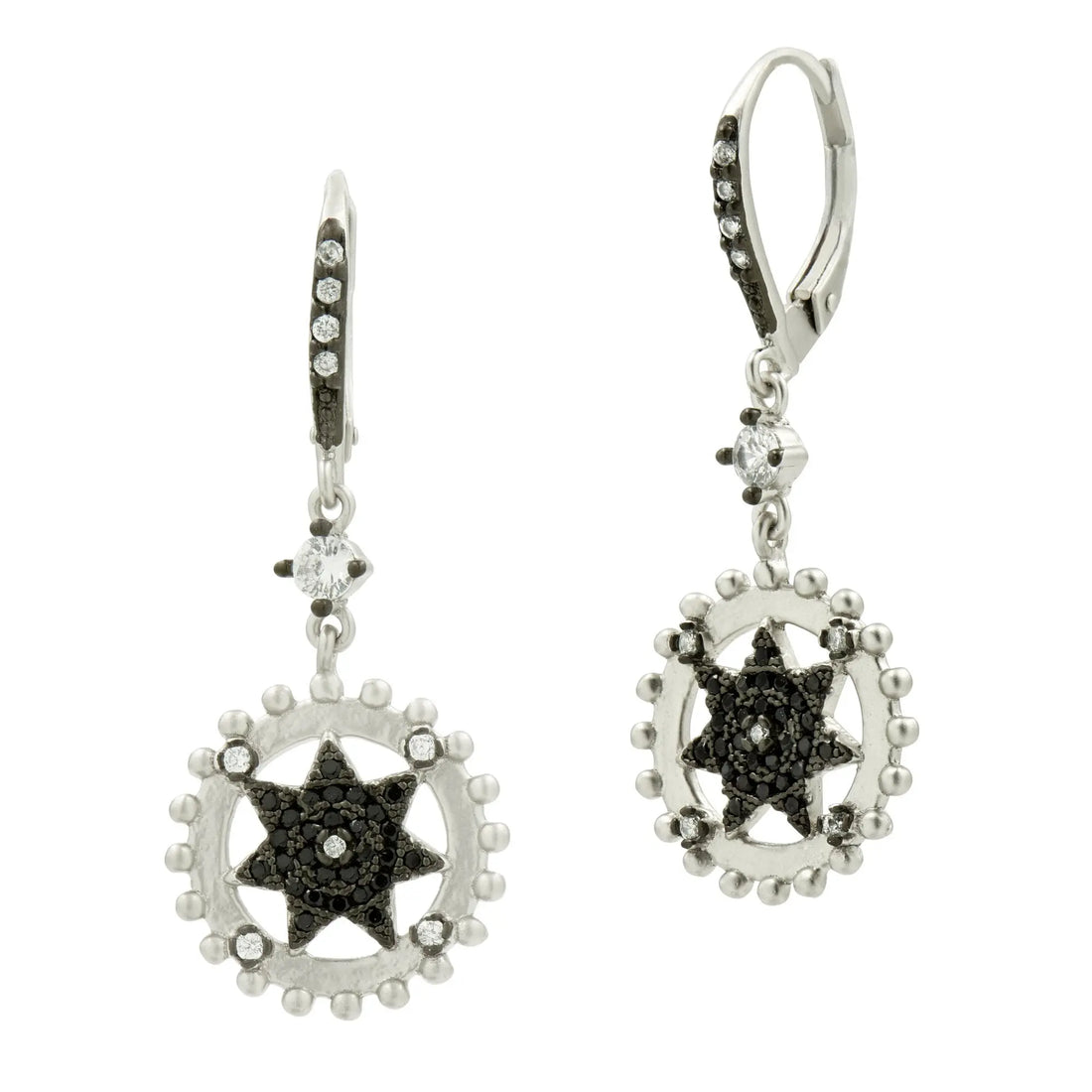  Pavé Starburst Dangle Earring Industrial Finish EARRING