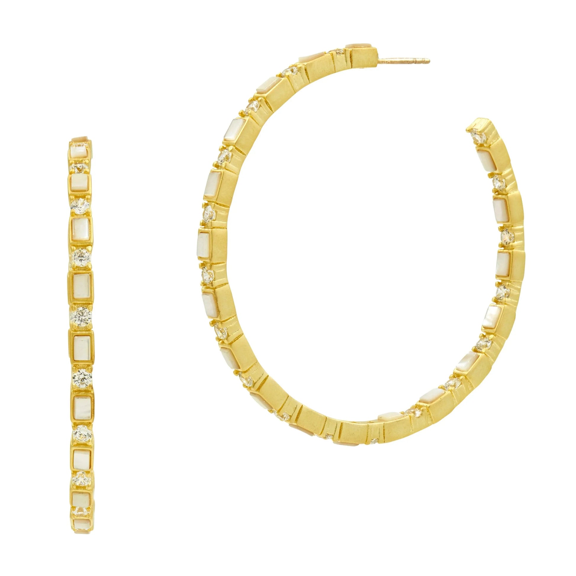 MotherofPearlLarge Posh Color Theory EARRING