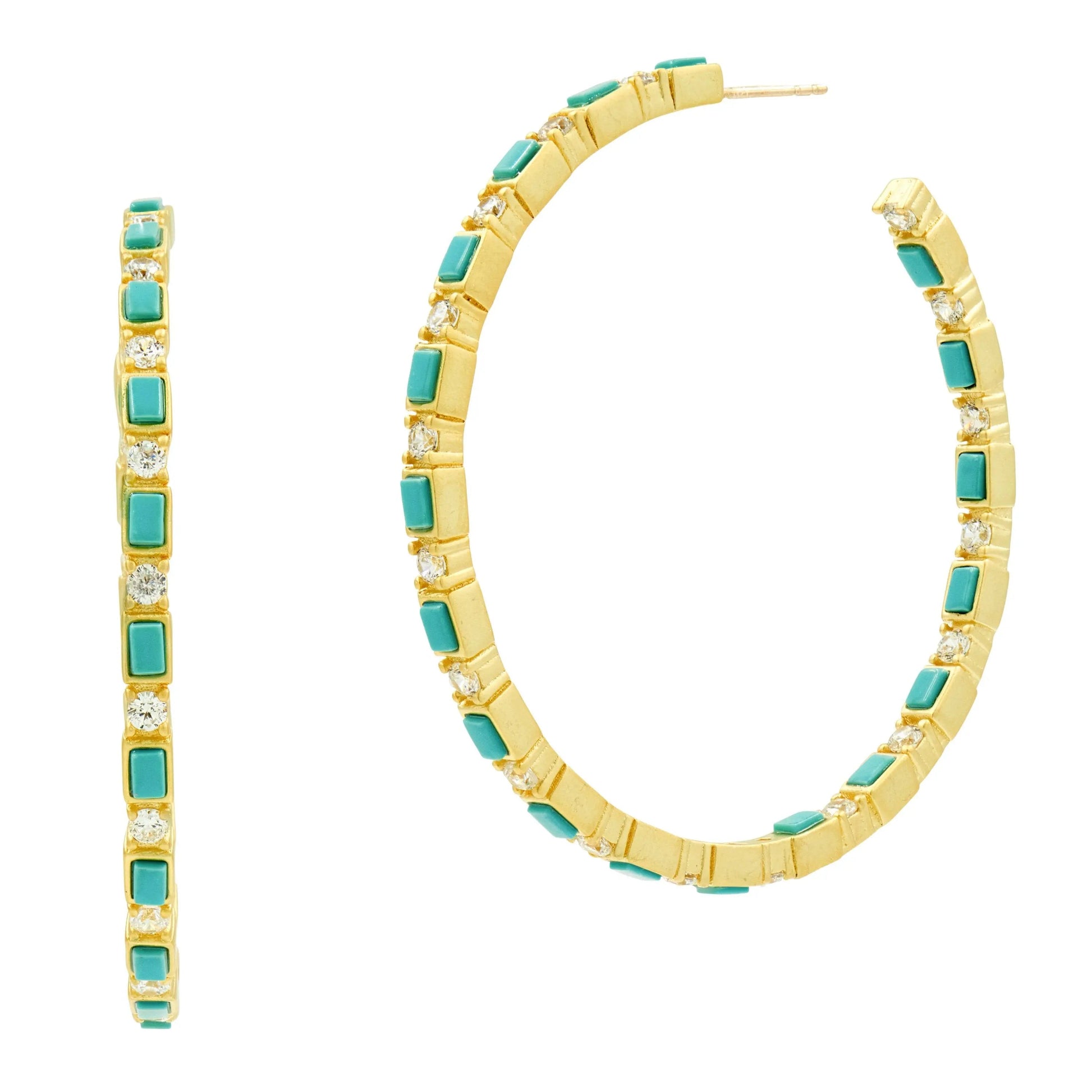TurquoiseLarge Posh Color Theory EARRING