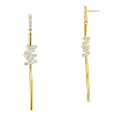 Radiance Delicate Linear Drop Earrings - FREIDA ROTHMAN