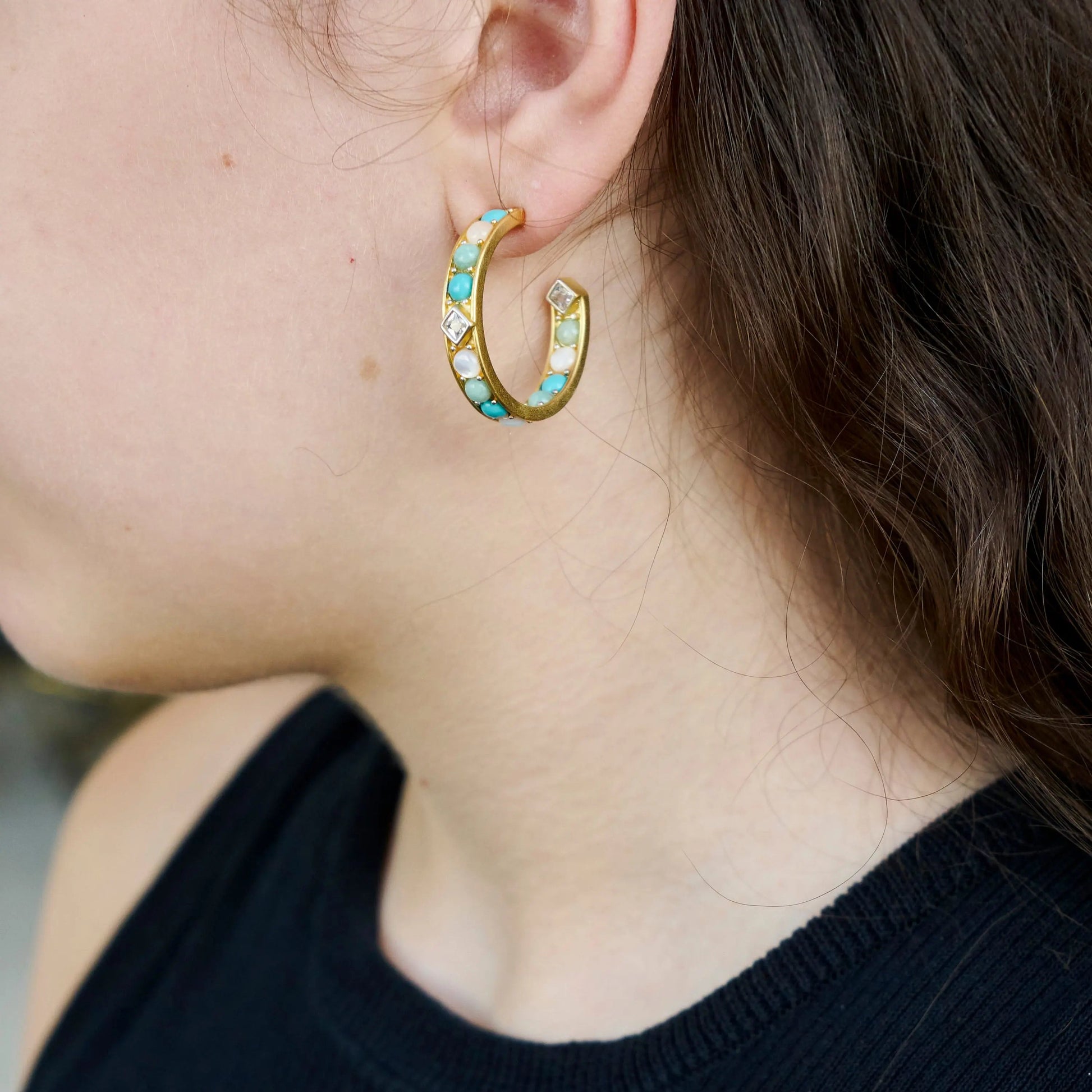  Shades of Hope Small Hoop Earrings Brooklyn Coast EARRING