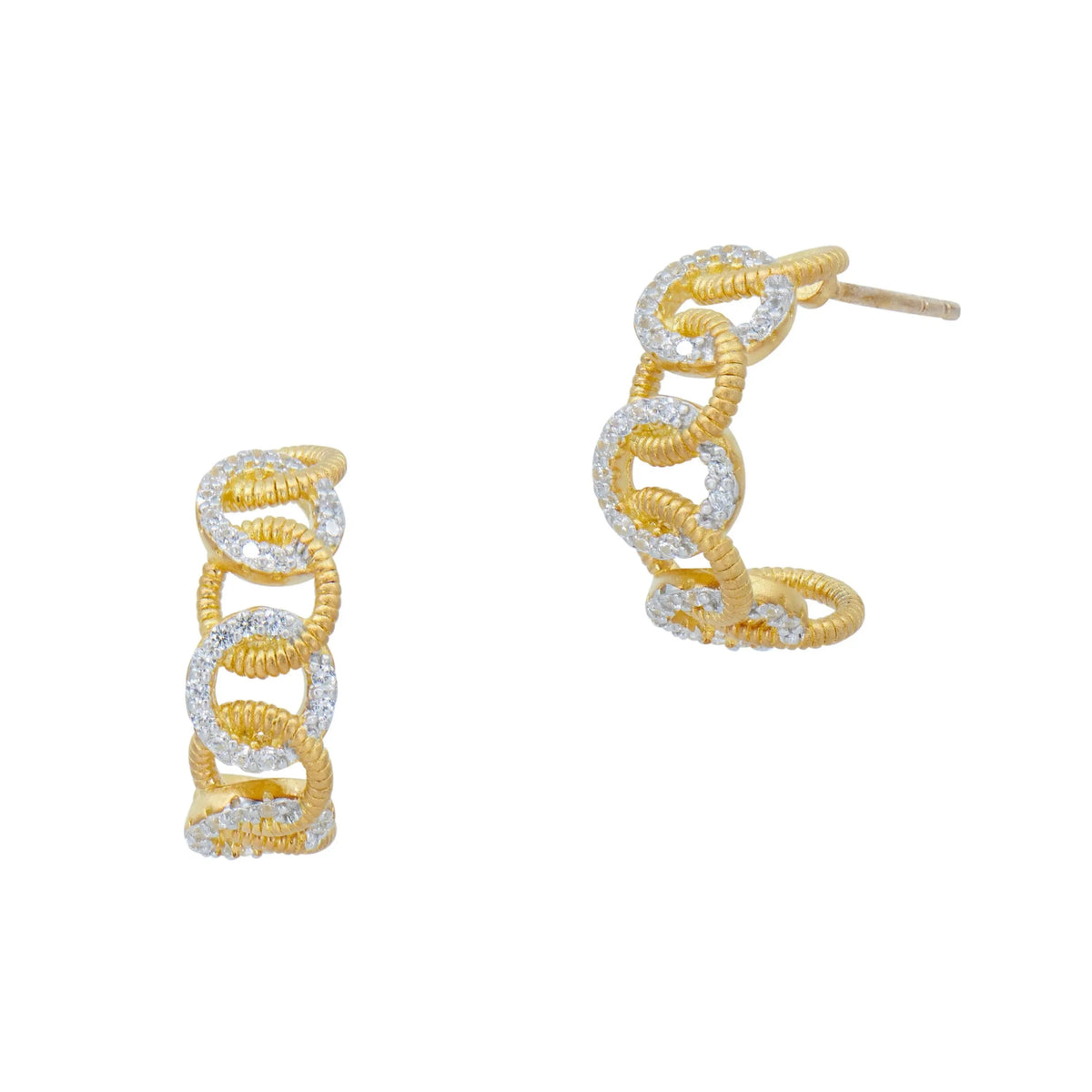  Shining Hope Chain Hoop Earrings Midnight EARRING