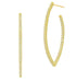 14KGoldonSterlingSilver Signature Allover Pavé Pointed Hoop Earrings Signature EARRING