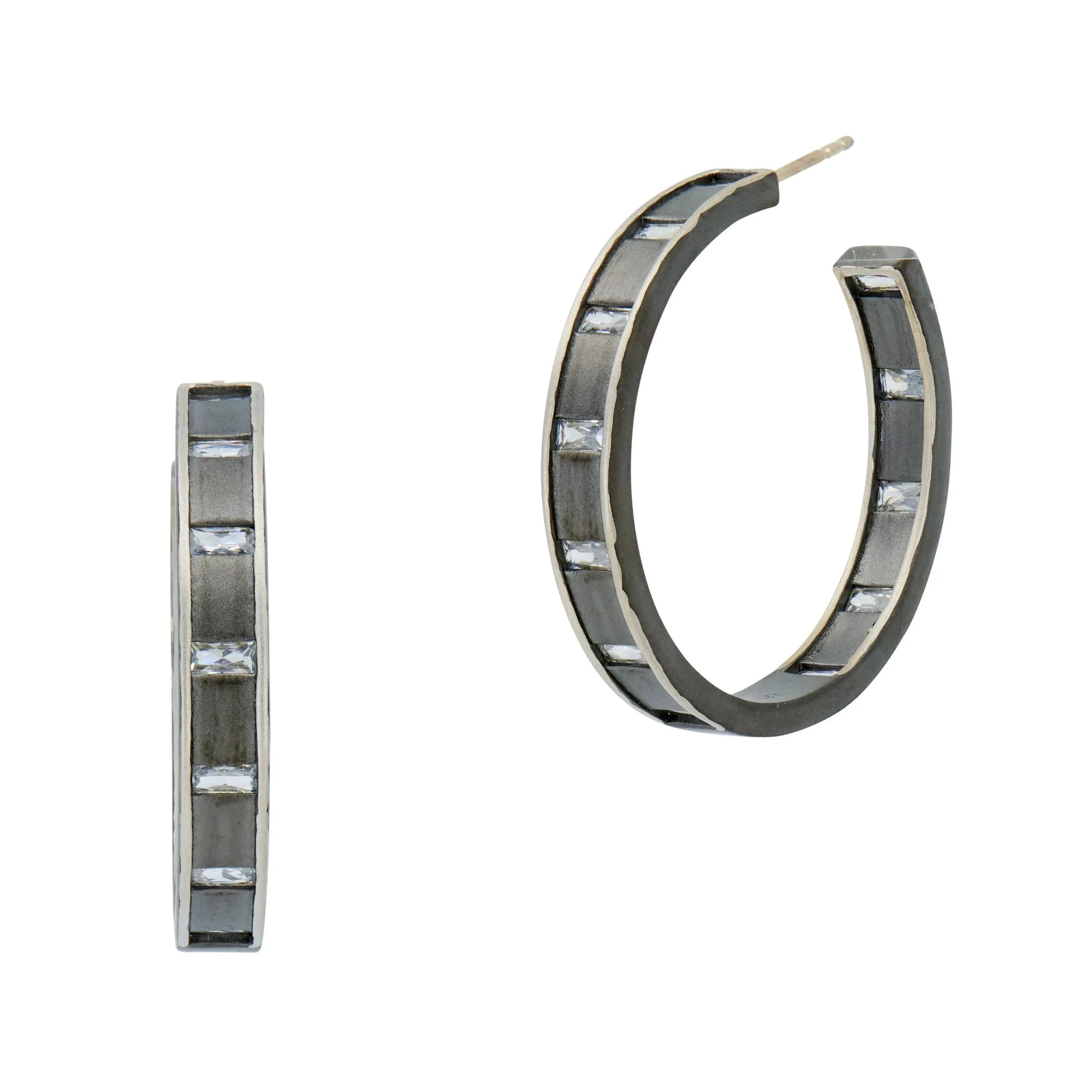  Streets of Brooklyn Hoop Earrings Industrial Finish EARRING