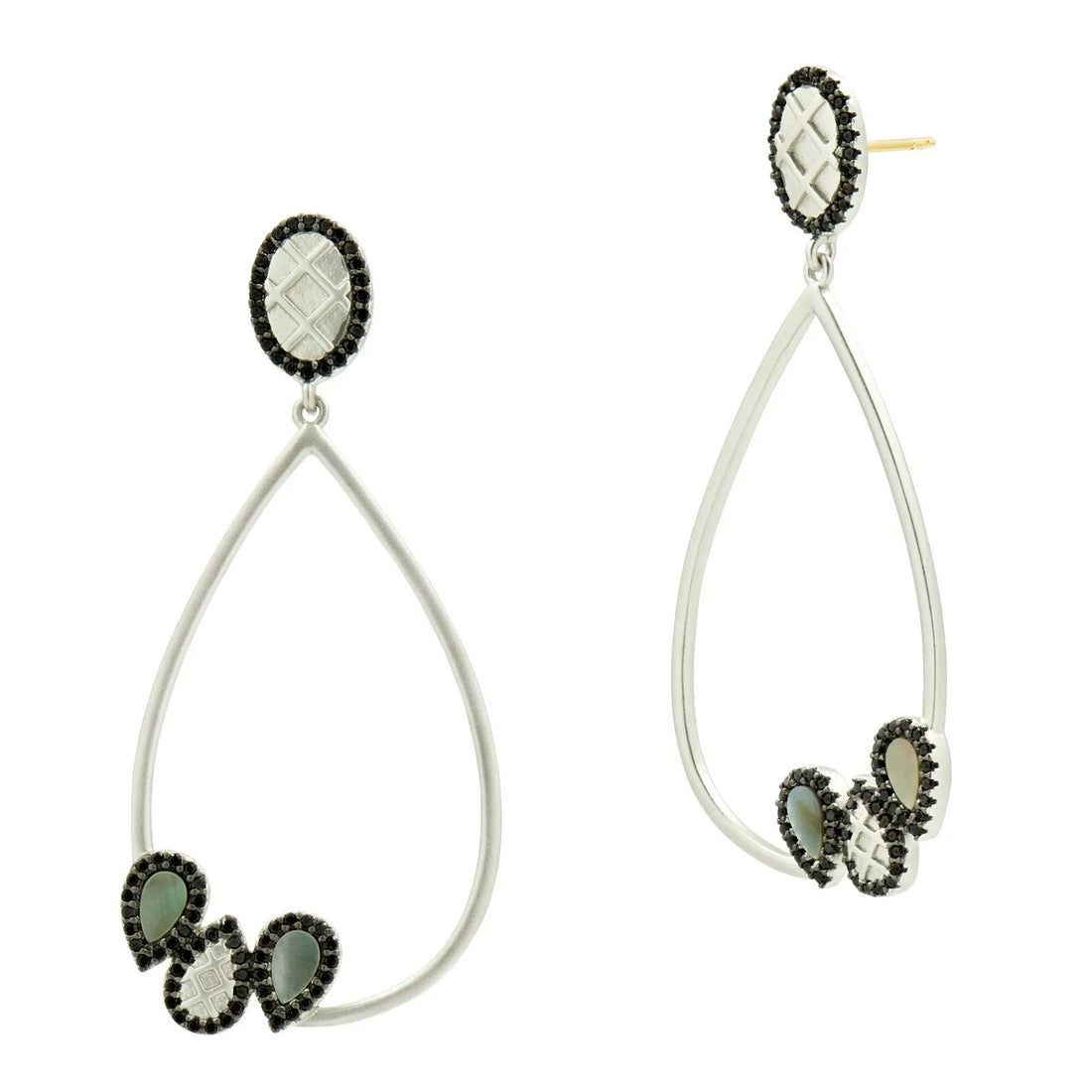  Teardrop Cluster Earring Industrial Finish EARRING