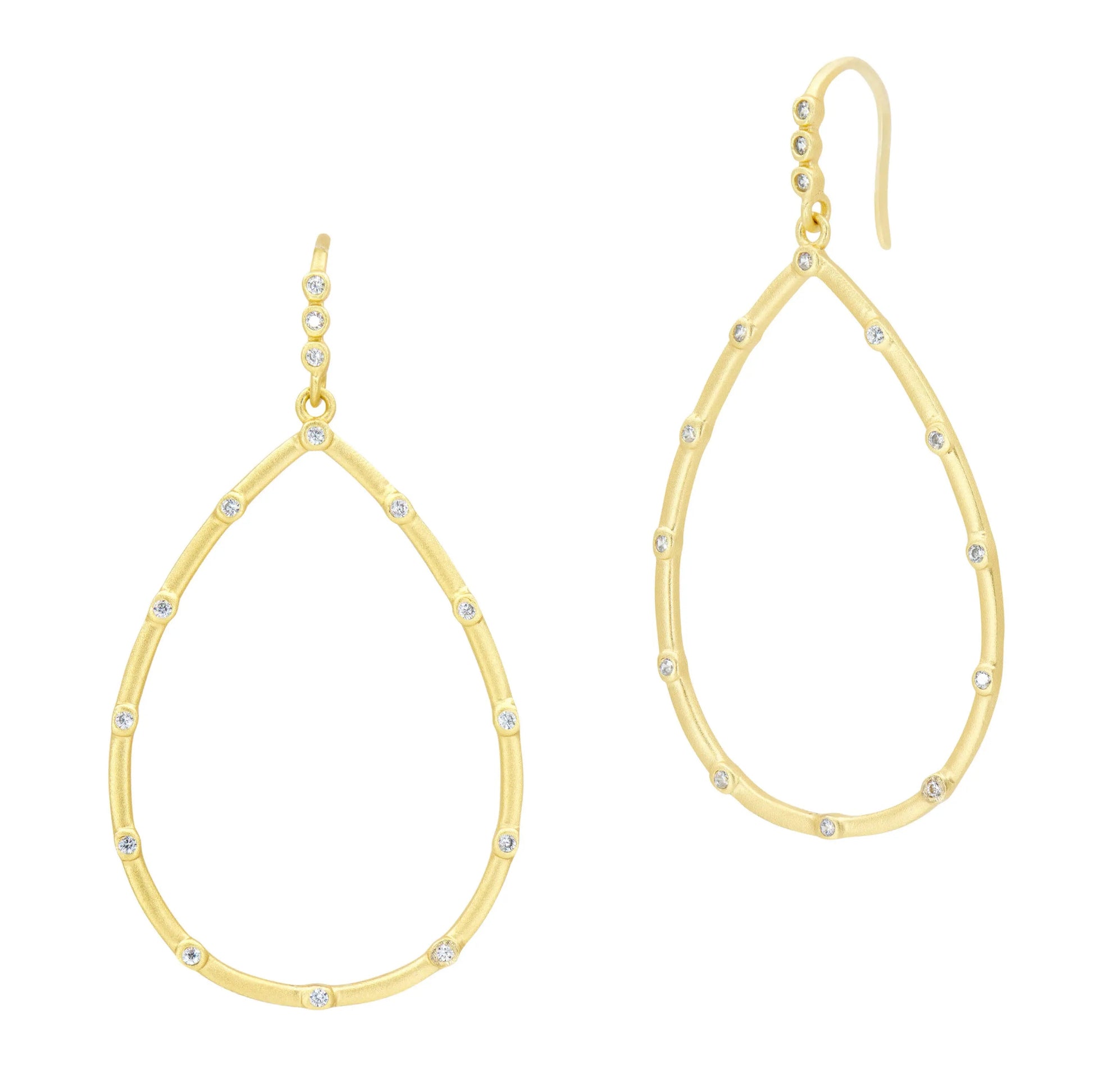 Gold The Best Everyday Bezel Teardrop Earrings Signature EARRING