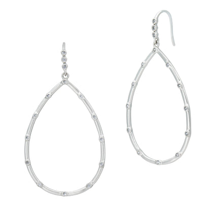Silver The Best Everyday Bezel Teardrop Earrings Signature EARRING