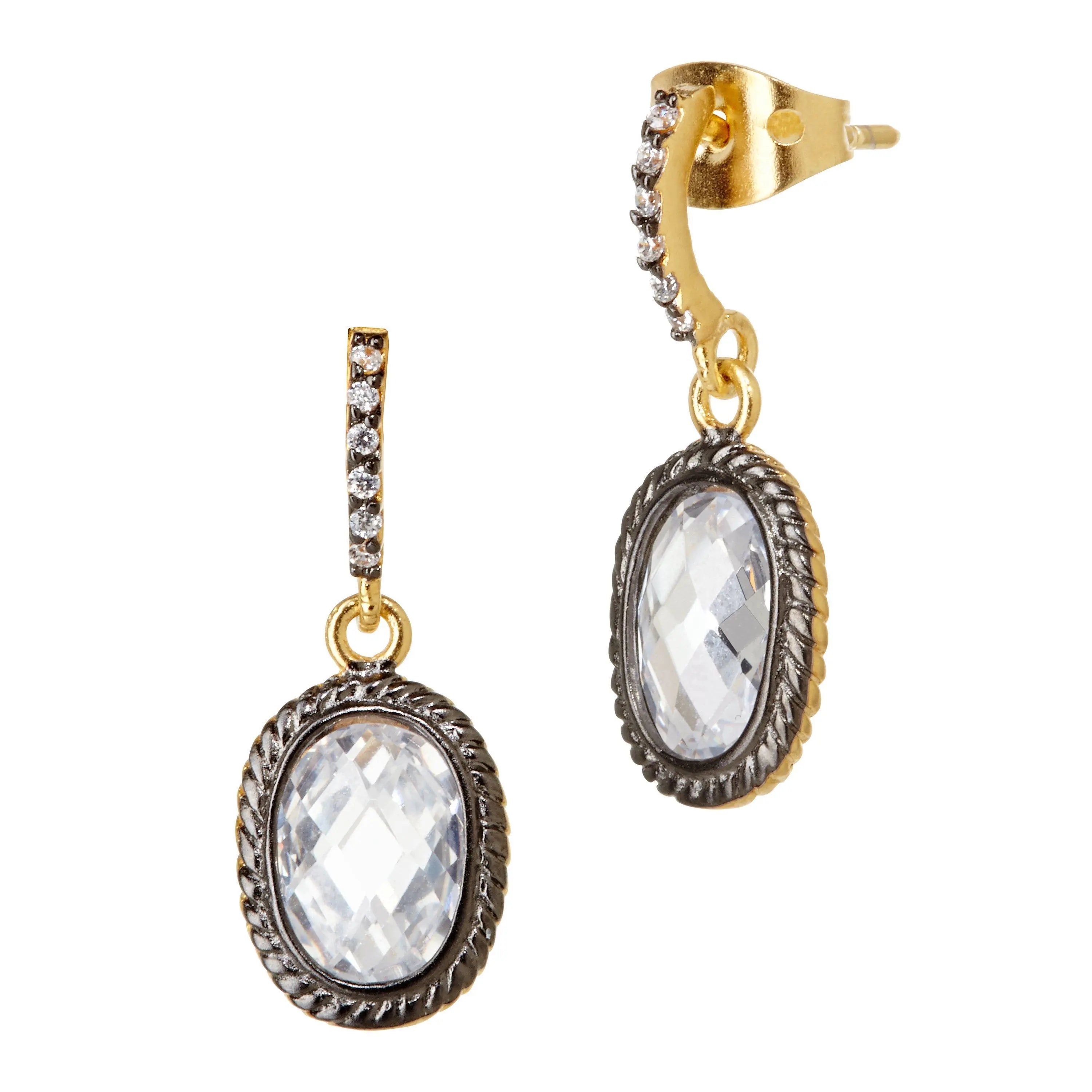 Pav Raindrop Earrings - FREIDA ROTHMAN