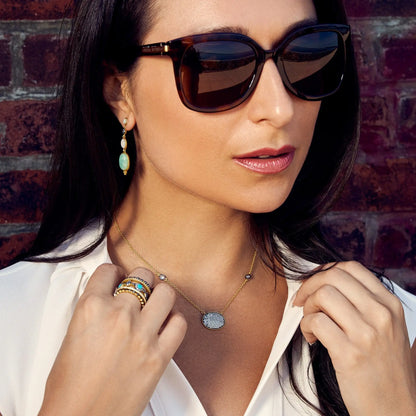  Touch of Turquoise Gradient Drop Earring Brooklyn Coast EARRING