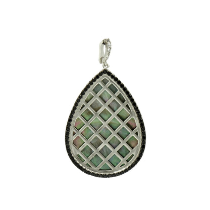  Double Sided Grey Mother of Pearl Pendant FREIDA ROTHMAN Enhancer
