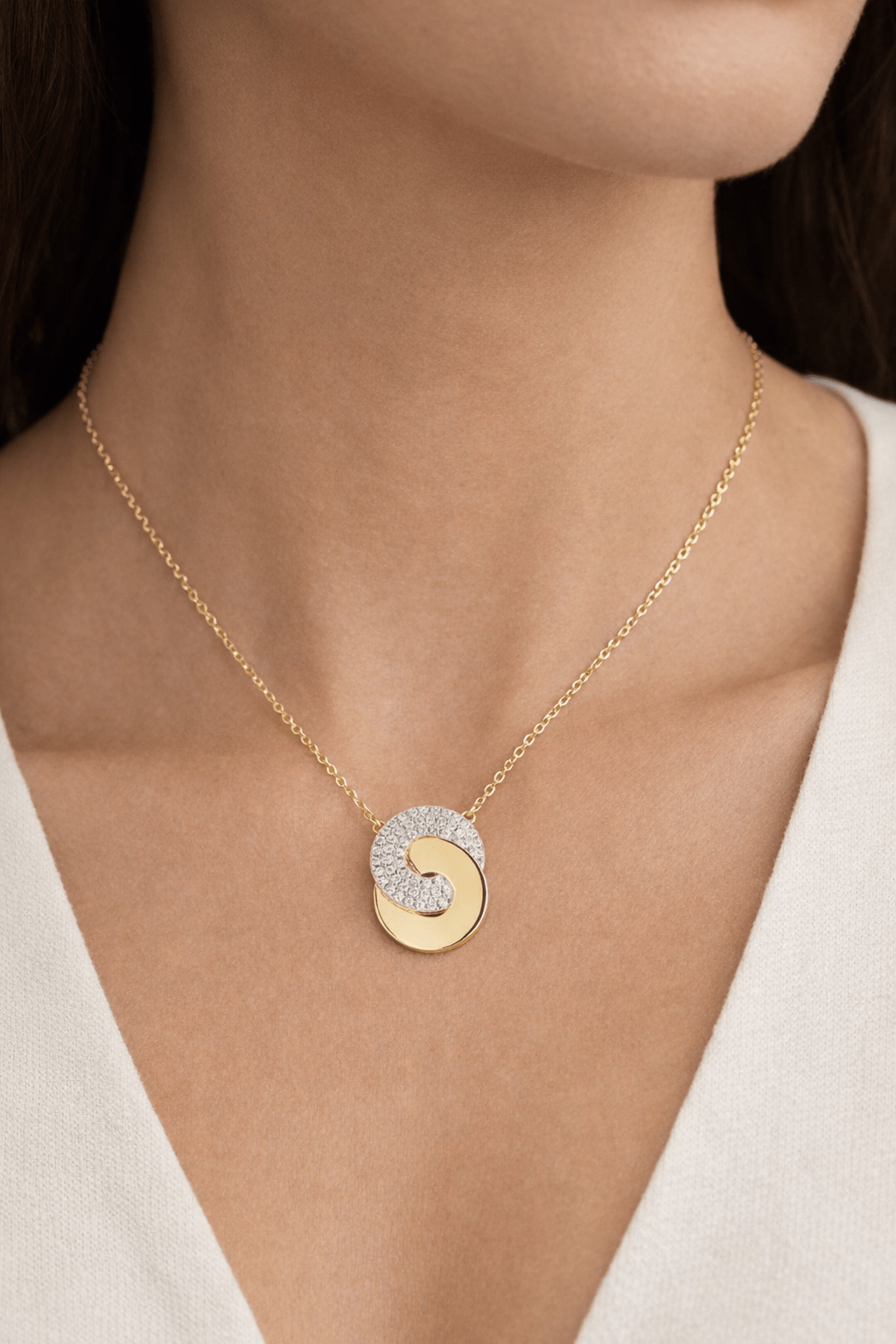 Eternity Knot Pavé Pendant Necklace - FREIDA ROTHMAN