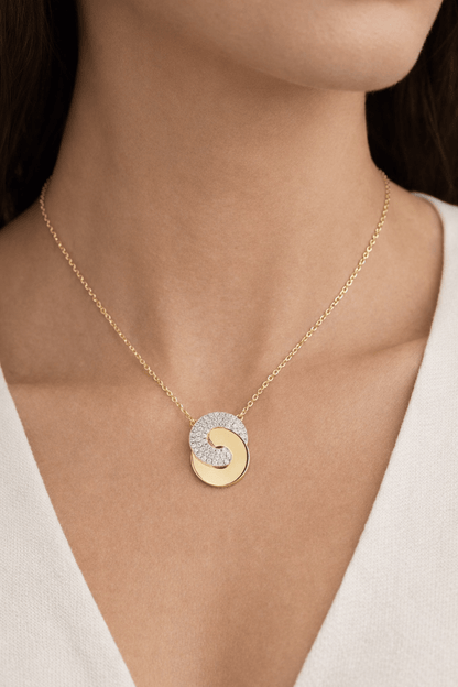 Eternity Knot Pavé Pendant Necklace - FREIDA ROTHMAN