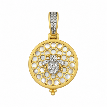 Honeycomb Bee Charm