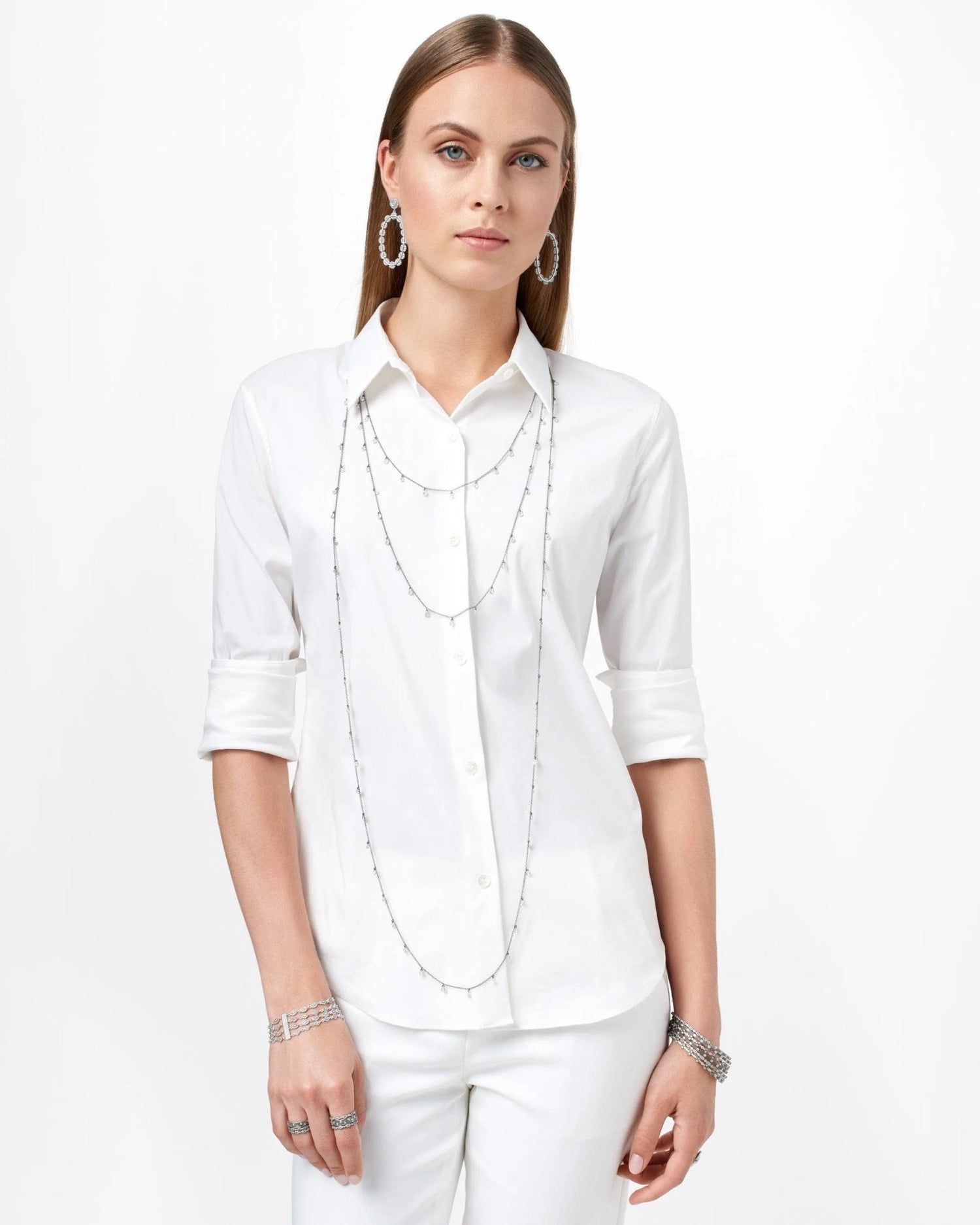 Industrial Finish Large Pav̩ Oval Drops - FREIDA ROTHMAN