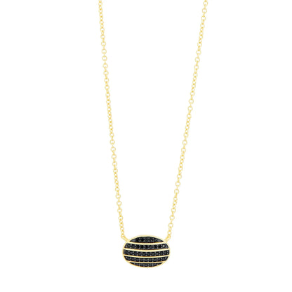 Industrial Finish Oval Cobblestone Pendant Necklace Industrial Finish NECKLACE