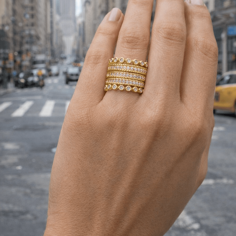 Signature Pavé 5 - Stack Ring - FREIDA ROTHMAN