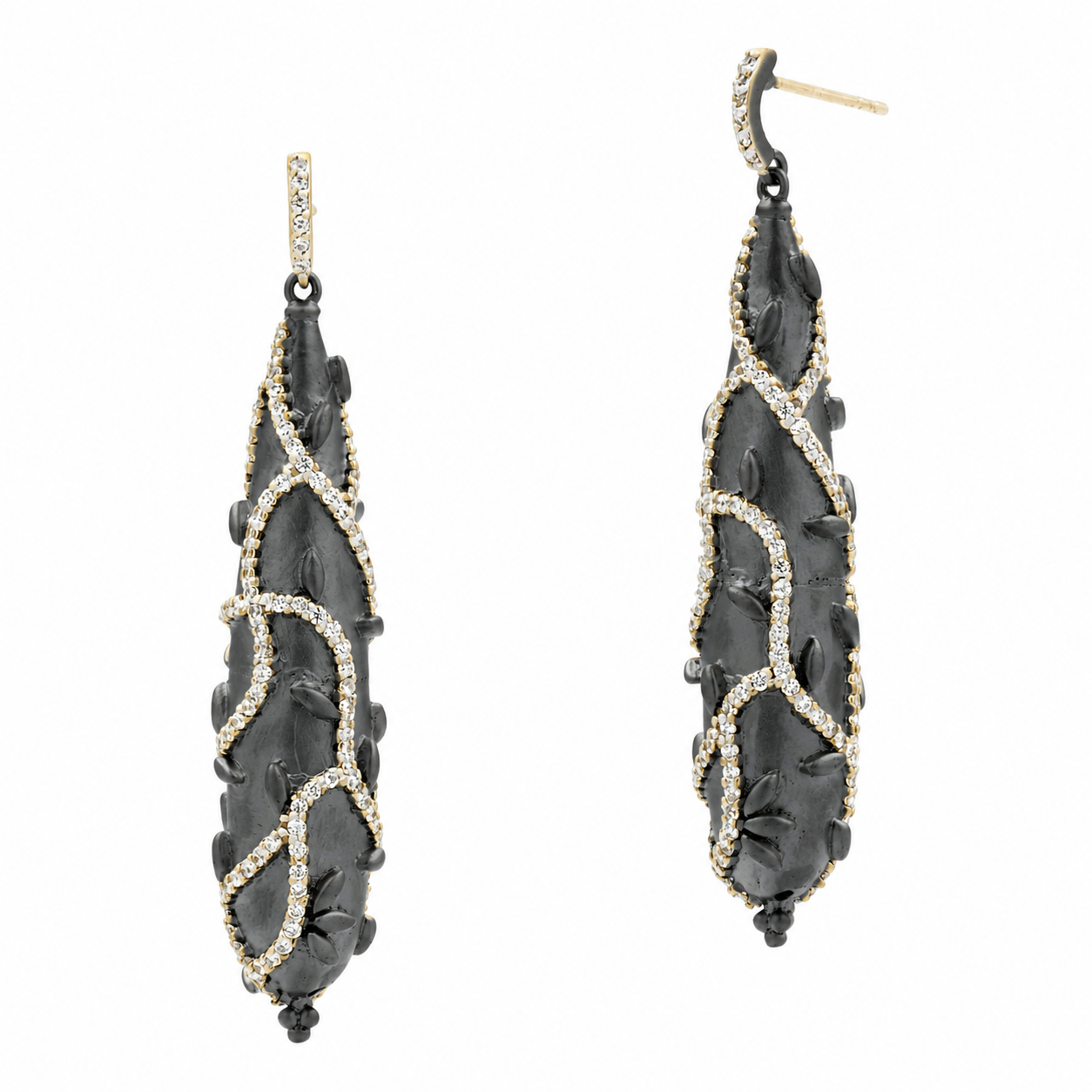 Fleur Bloom Textured Drop Earrings