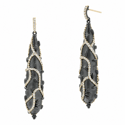 Fleur Bloom Textured Drop Earrings