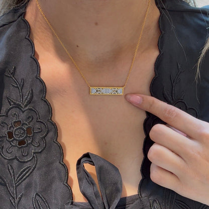Signature Pavé Bar Necklace