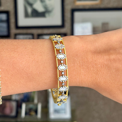 Signature Marquise Lace Hinge Bangle