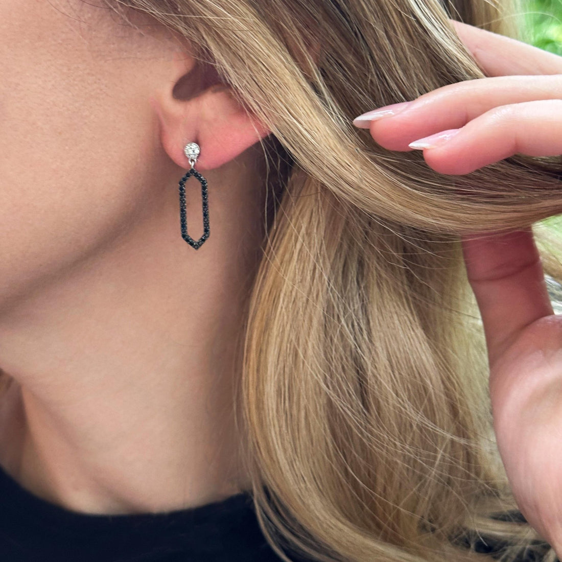 Industrial Finish Honeycomb Drop Earrings - Limited Edition - FREIDA ROTHMAN
