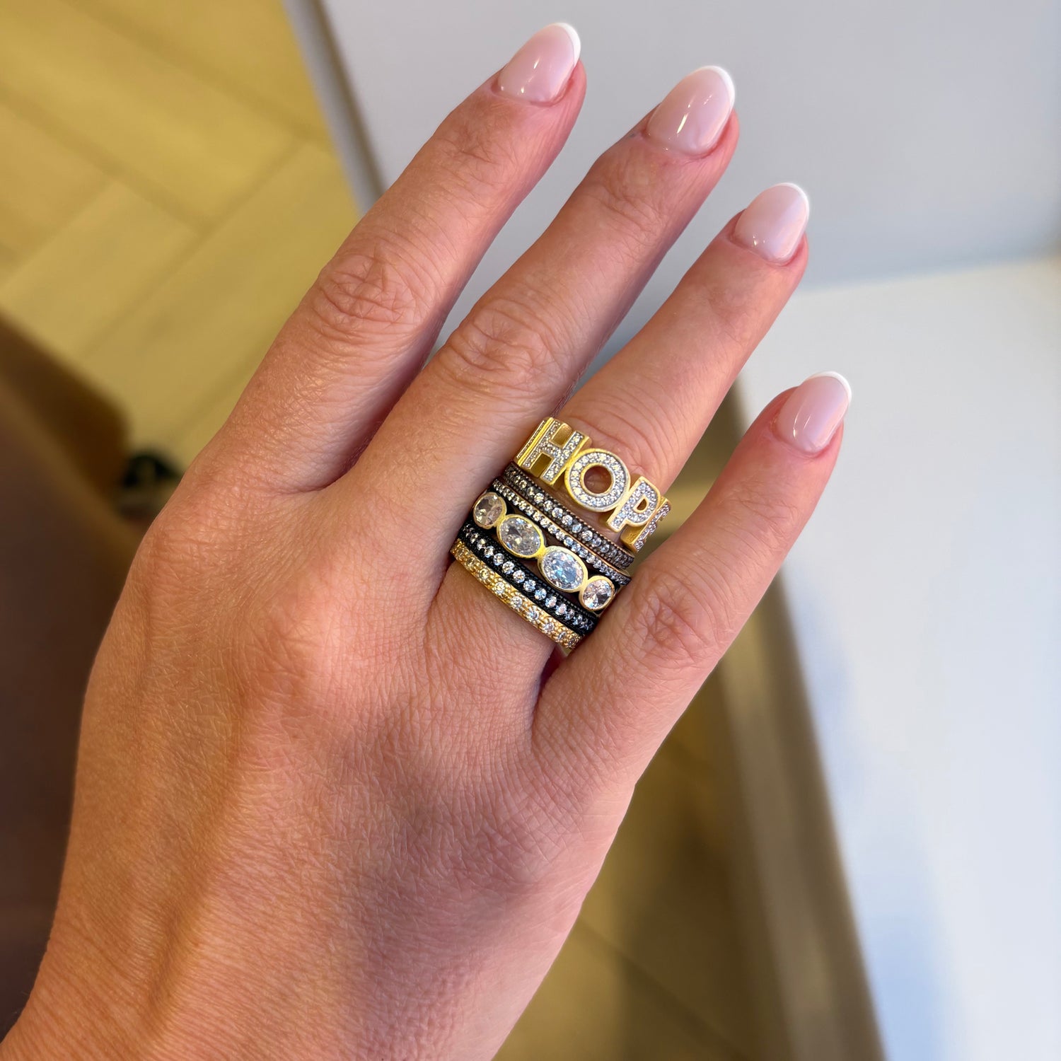 HOPE Pavé Statement Ring