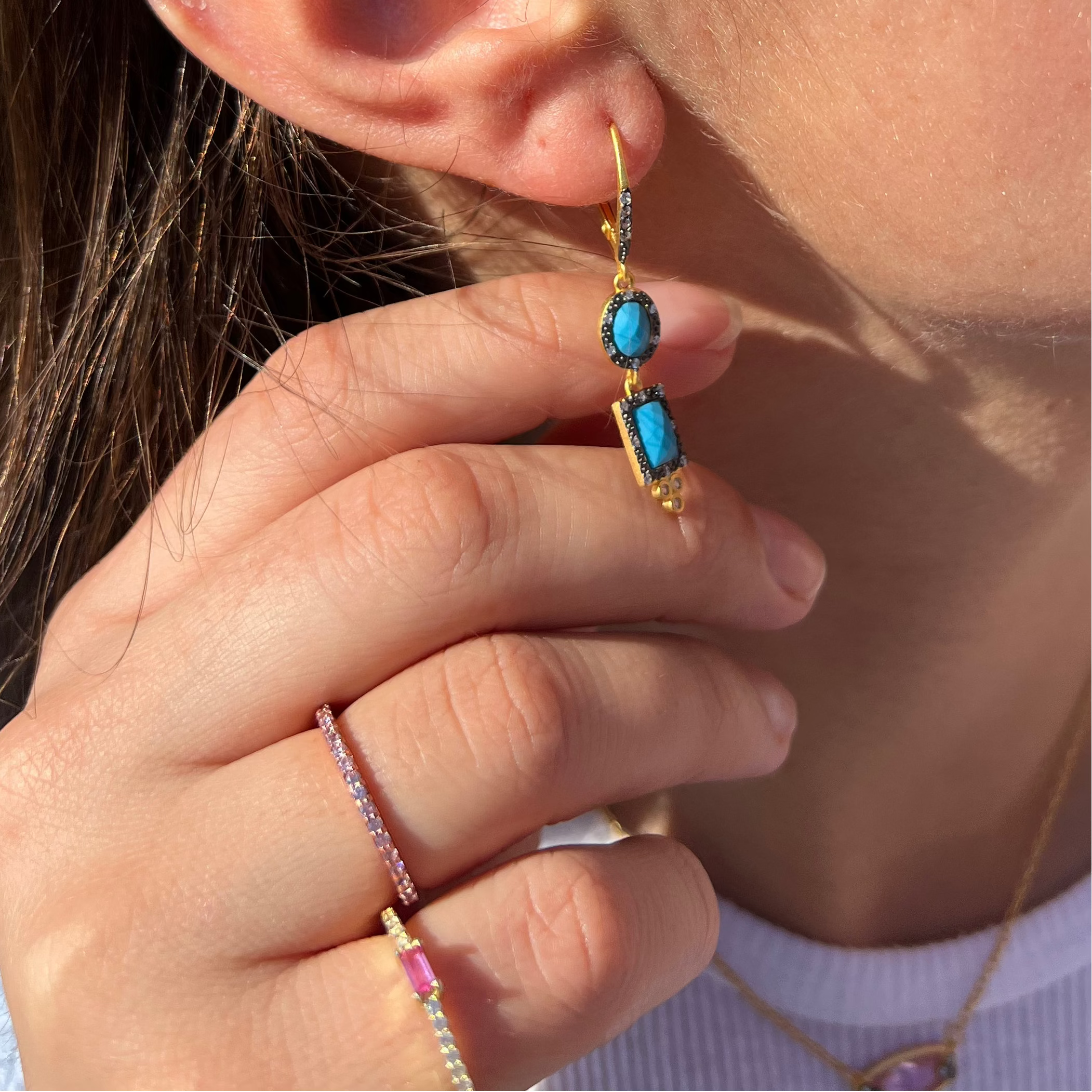 Imperial Mixed Shape Drop Earrings