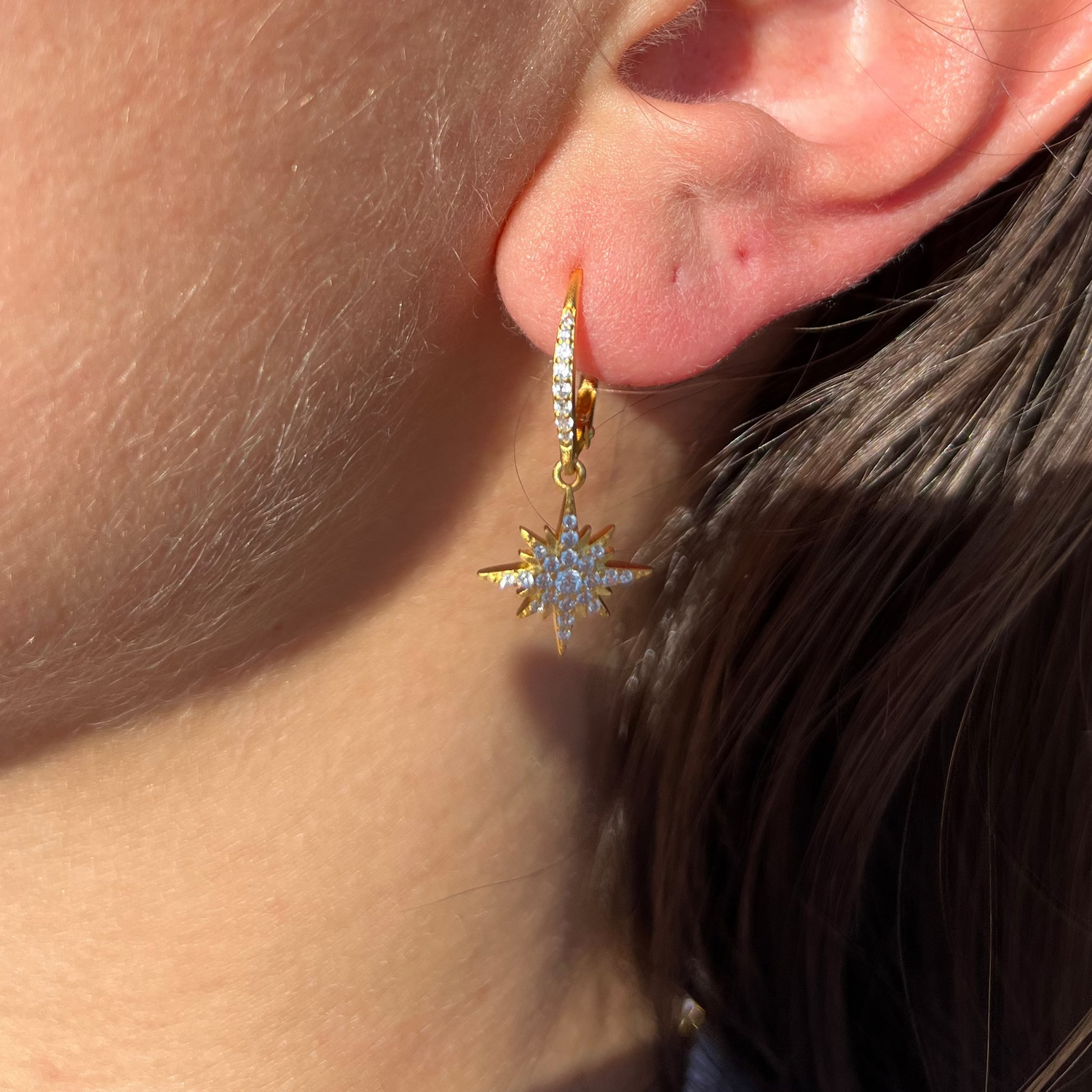 Celestial Drop Leverback Earrings